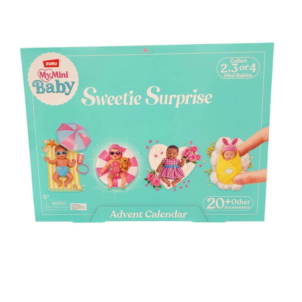 Zuru My Mini Baby Sweetie Surprise Advent Calendar Kids Teal New 20+ Accessories